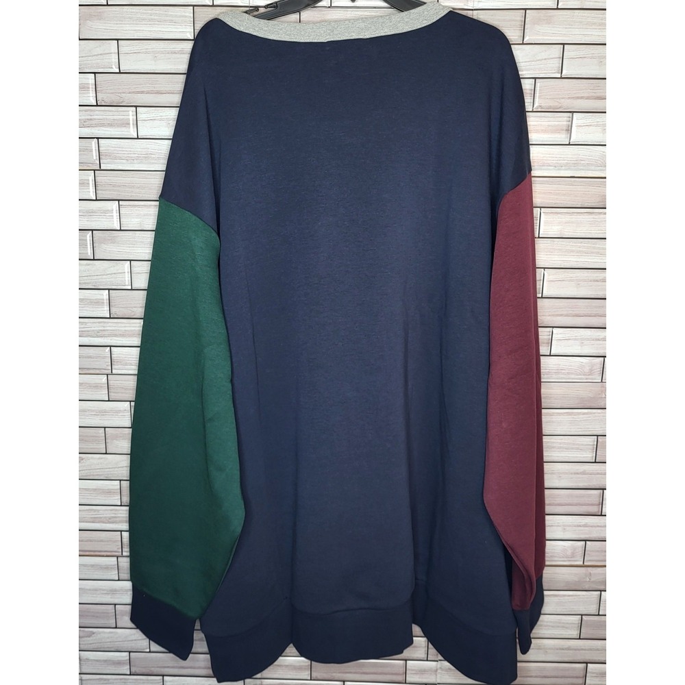 Polo Ralph Lauren Sweatshirt Mens 6XB Blue Color-Block Yellow Pony NWT MSRP $138 - Picture 3 of 12